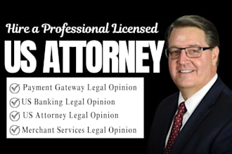draft US attorney legal opinion for payment gateway, money transmitter and banks