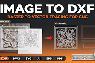 manually convert your image to dxf   plasma and laser cutting