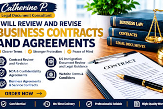 review and revise business contracts and agreements