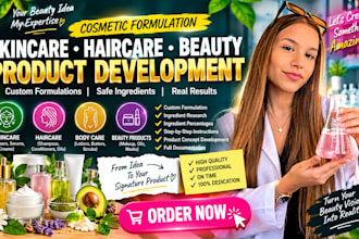 be your cosmetic chemist for skincare, haircare, beauty, formulation