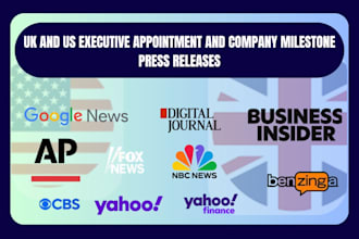uk and US executive appointment and company milestone press releases