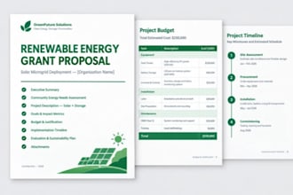 renewable energy grant proposals and funding application writing