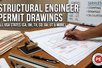 structural engineer permit drawings engineer stamp ca, ohio, tx, co, ga, utah