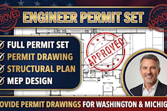 provide structural permit drawings, sign and seal for washington and michigan