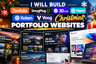 build zenfolio smugmug 3d artist digital koken voog christmas portfolio websites