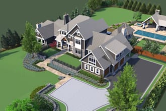 create professional landscape design, site plan, garden, patio and master plan