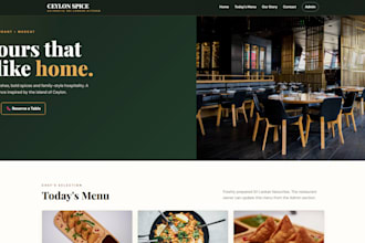 create modern cafe and restaurant website design