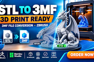 repair stl file, convert stl to 3mf, 3d model for 3d printing