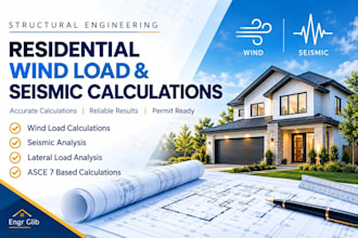structural wind load snow load seismic load calculation structural calculation