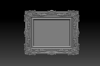 design custom picture frame with relief pattern,decorative bas relief frame,stl