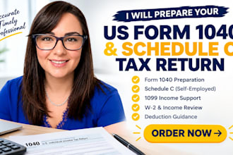 prepare your late US form 1040 and schedule c tax return for US llc