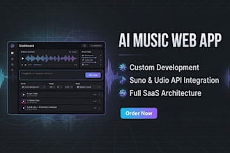 build custom ai music generator web application or software with api integration