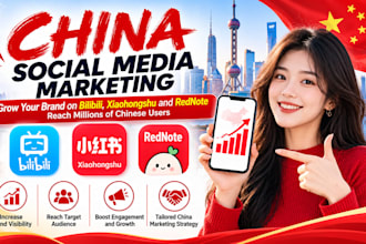 promote bilibili, xiaohongshu and rednote with china social media marketing now