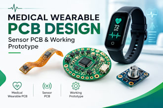 design medical wearable pcb,sensor pcb, and working prototype