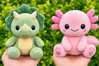 turn your image into a physical plush, squishmallows, keychain, plush pattern