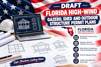 draft florida high wind outdoor structure gazebo and shed permit plans
