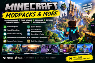 fix cinematic minecraft modpack textured 3d model gameplay server trailers forge