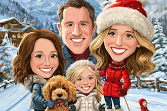 caricature and custom portrait illustrator