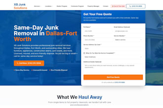 design junk removal worpress website or dumpster rental website