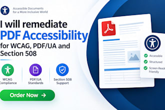 remediate PDF accessibility for wcag, PDF,ua and section 508