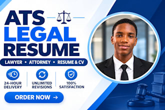 craft you an ats legal lawyer attorney resume and CV