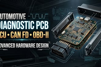 develop automotive diagnostic pcb, ecu communication and can fd hardware