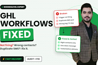 fix your gohighlevel workflows and automations
