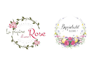 do minimalist hand drawn floral feminine boho logo