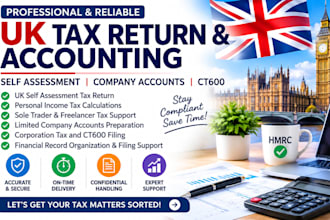 file UK tax return, self assessment, company accounts and ct600