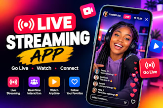 develop live streaming app, iptv streaming app, smart tv casting app, live app
