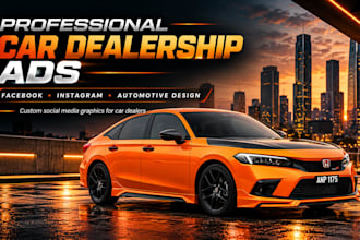 design professional car dealership social media ads