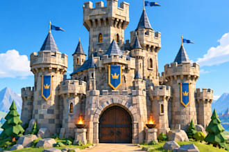 be roblox modeler and builder for map, castle, building, lobby, low poly assets