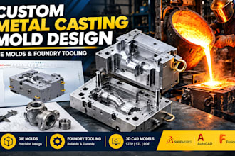 design custom metal casting molds die molds and foundry