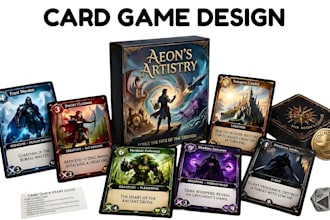 design card game playing card tarot card illustration tcg card box design