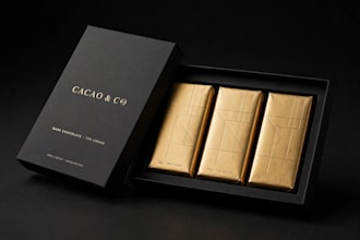 design premium chocolate box packaging and label design