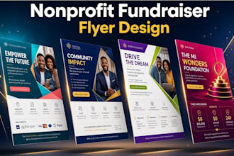 design a fundraising flyer, donation flyer or charity event flyer