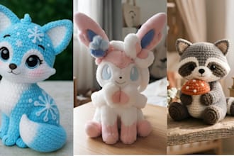 custom handcrafted animal personalized animal plush toy handmade plushie