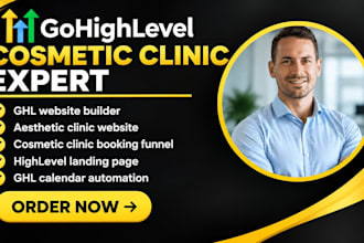 build gohighlevel landing pages and calendar booking for cosmetic clinics