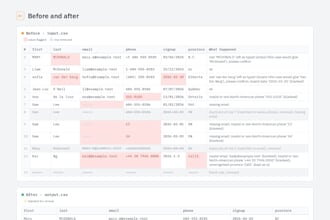 clean and standardise your CSV contact list