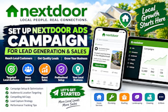 set up nextdoor ads campaign lead generation sales