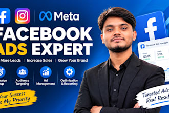 be your facebook ads expert for lead generation and sales
