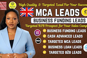 generate targeted mca leads, business funding leads and b2b leads