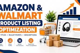 optimize amazon product listings and walmart product listings