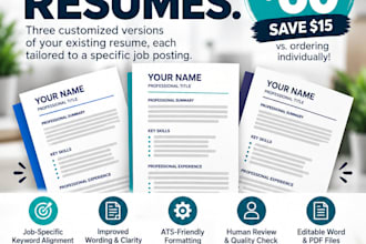 tailor your resume for 3 different job postings