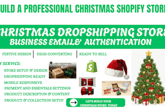 build christmas shopify store, christmas dropshipping store