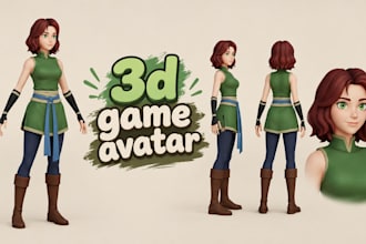 model 3d game avatars with custom pbr textures for indie games