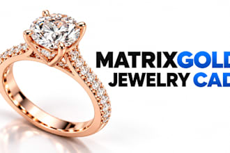 design custom gemstone rings, hip hop pendants, 3d jewelry cad in matrixgold