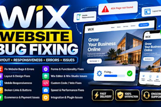 fix any wix website bugs layout responsiveness errors or issues professionally