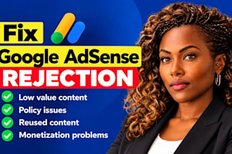 fix google adsense rejection, low value content and website monetization issues