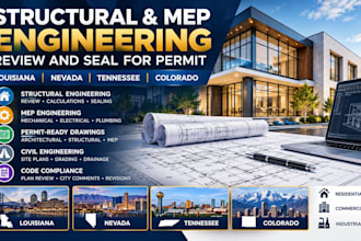 review and seal structural engineering plan mep engineer louisiana nevada tn co